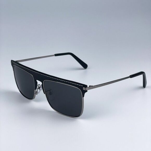 Loewe LW40006U 20A Sunglasses Metal Black Leather Grey Aviator Unisex - Picture 10 of 13